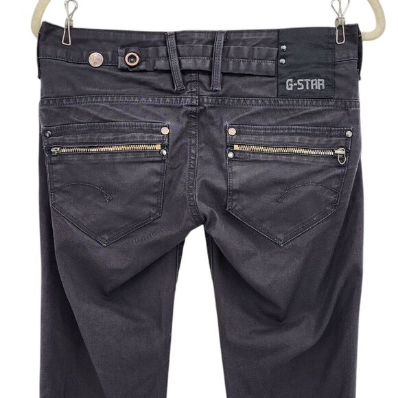 G-Star Corvet Straight Distressed Gray Denim Jeans Womens 28X32 - Picture 4 of 14